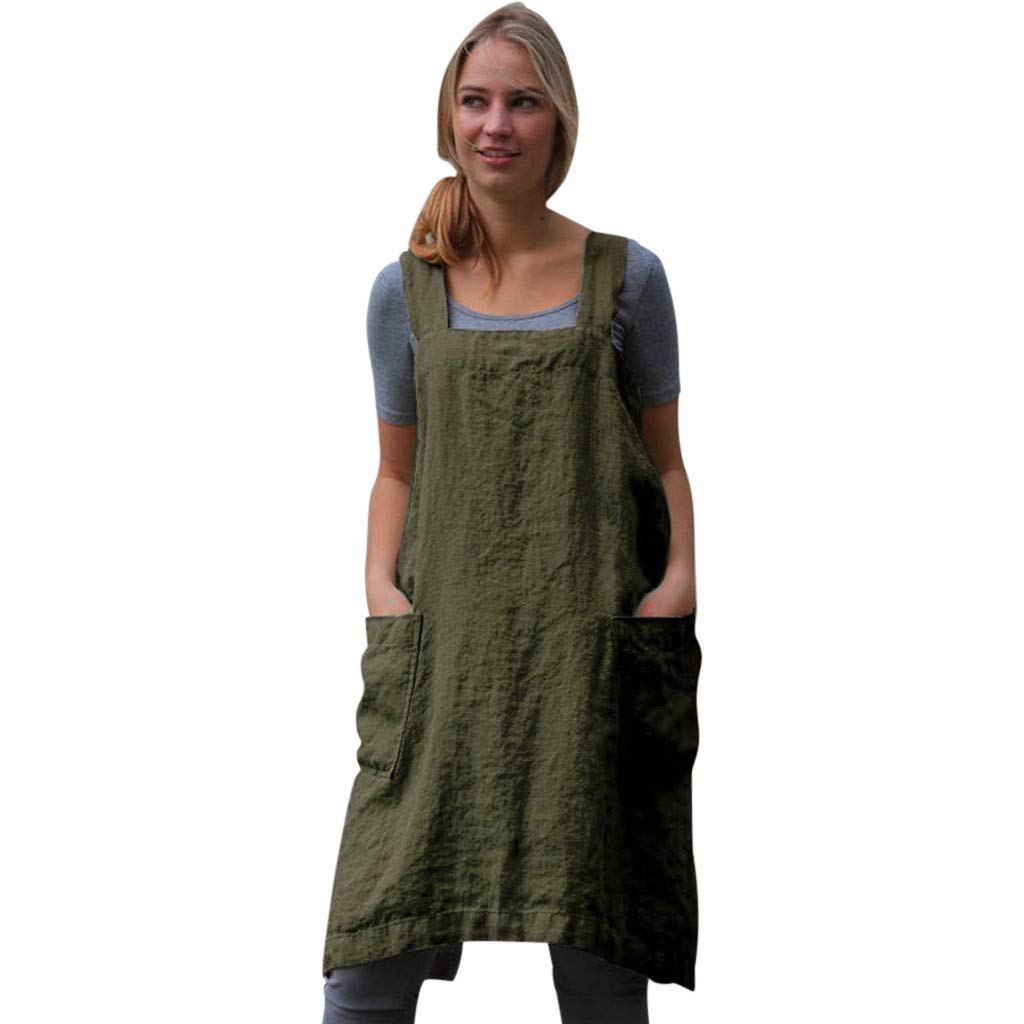 army pinafore dress