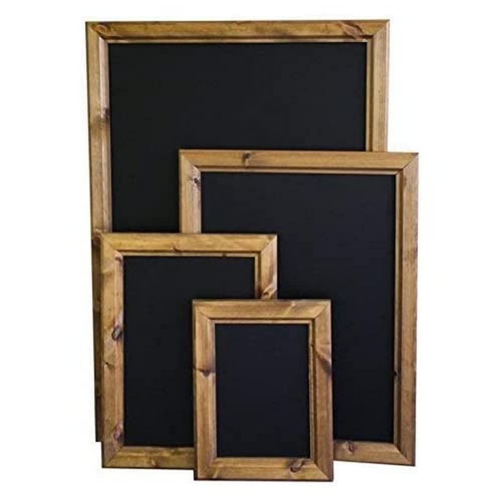 Chalkboards UK WC352 Premium Framed A2 Blackboard, Wood, Black, 515 x 695 mm