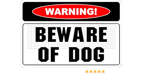 Amazon Com Stickerpirate Warning Beware Of Dog 8 X 12 Metal Novelty Sign Aluminum Ns 553 Home Kitchen