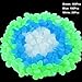 Lovebay 220pcs Glow in the Dark Garden Pebbles Glow Stones Rocks for Walkways Garden Path Patio Lawn Garden Yard Decor, Luminous Decorative Stones for Aquarium Fish Tank in Blue & Green & white