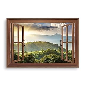 Framed Canvas Wall Art for Living Room, Bedroom Mountain View Canvas Prints for Home Decoration Ready to Hang - 16x24 inches