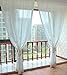 DOKOT Long Solid Embroidery Rod Pocket Window Curtains/Drape/Panels/Treatment Cotton Linen with Crochet Border, 71x100 inches (71