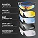 HiHiLL Polarized Sports Sunglasses for Men Women, Driving Sun Glasses with 5 Interchangeable Nylon Lens and Unbreakable PC Injection Frame with Rubber Mats for Cycling, Climbing, Sports, Driving