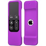 OEAGO Protective Case for Apple TV 4K (5th Gen) Remote - Flexible Silicone Cover Lightweight Gel Rubber Case for Apple TV 4K 5th Generation / Apple TV 4th Generation Siri Remote Controller - Purple
