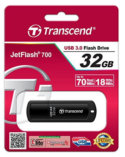 Transcend 32GB JetFlash 700 USB 3.0 Flash Drive (TS32GJF700)