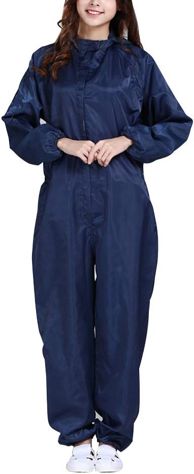 Protective Gown Coverall with Hood, Washable Reusable Coveralls Clothes, Anti-Static Dustproof Suit for Men Women