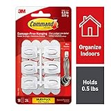 Command Mini Hooks, 18 hooks, 24 strips, Indoor Use, Decorate Damage-Free (17006-18ES)