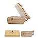 Folding Sandalwood Comb by Groom Houzz - Anti-Static Styling Comb for Men - Perfect Beard Shaper