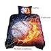 Lldaily 3D Sports Baseball Bedding Set for Teen Boys,Duvet Cover Sets with Pillowcases,Twin Size,2PCS,1 Duvet Cover+1 Pillow Shams,(Comforter not Included)