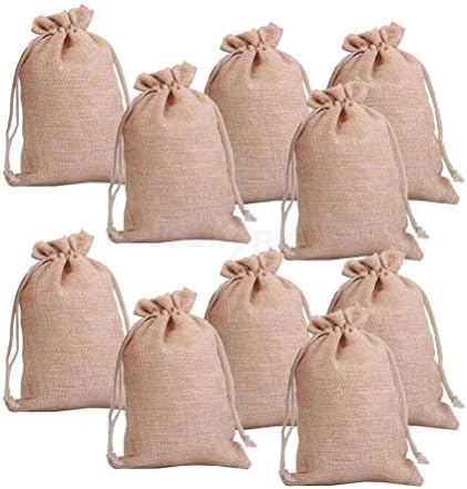 lot of 25 50 100 Wedding Hessian Burlap Jute Favour Gift Bags Drawstring Pouch