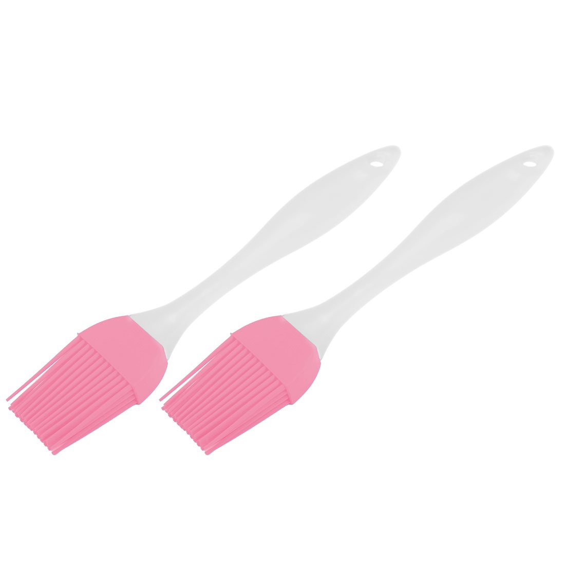 Sourcingmap Plastic Handle Home Bakery Basting Grilling Tool Oil Condiment Pastry Brush 2pcs Pink