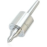 MT1 Live Center, Long Nose, Medium Duty, 60&deg;, Triple Bearing | Accuracy 0.000197", Morse Taper 1MT, Lathe CNC Tool for Lathe Tailstock Machine