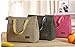 Canvas Lunch Bag Tote Insulated Cooler Travel Picnic Box Storage Bag Lunch Kit, Army Green