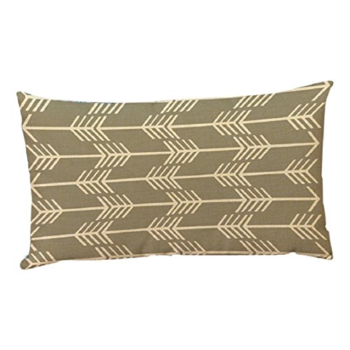 Ikevan Fashion Arrow Printing Pillowcase Sofa Bed Home Decoration Festival Rectangle Pillow Case Cushion Cover(12" x 20") (G) - Thumbnail 3