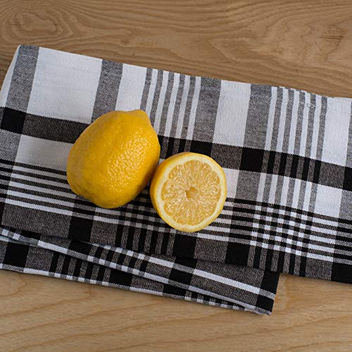 Now Designs Jumbo Pure Kitchen Towel Set of 3, Black - Thumbnail 5