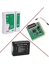 HDE   PC y Kit de prueba de red   Probador de cable de red analizador de la placa base Post & Power Supply Tester