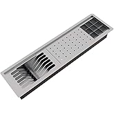 Calha Úmida Canal Equipado Inox Escorredor Louça Embutido