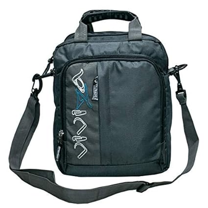 Viviza Double Compartment Cross Body Pouch Bag for Unisex-Grey