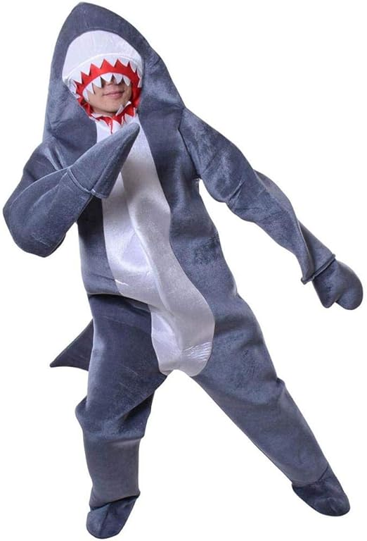 Luxfan Fleece Kids Shark Onesie Halloween Costume Cosplay Funny Outfit