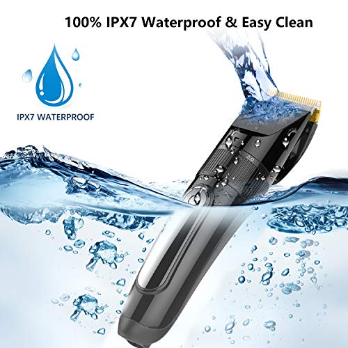 GOOLEEN Professional Hair Clippers for Men Cordless Hair Clipper Set Beard Trimmer Hair Trimmer IPX7 Waterproof USB Rechargeable Electric Hair Cutting Kit with Hairdressing Cape LCD Display