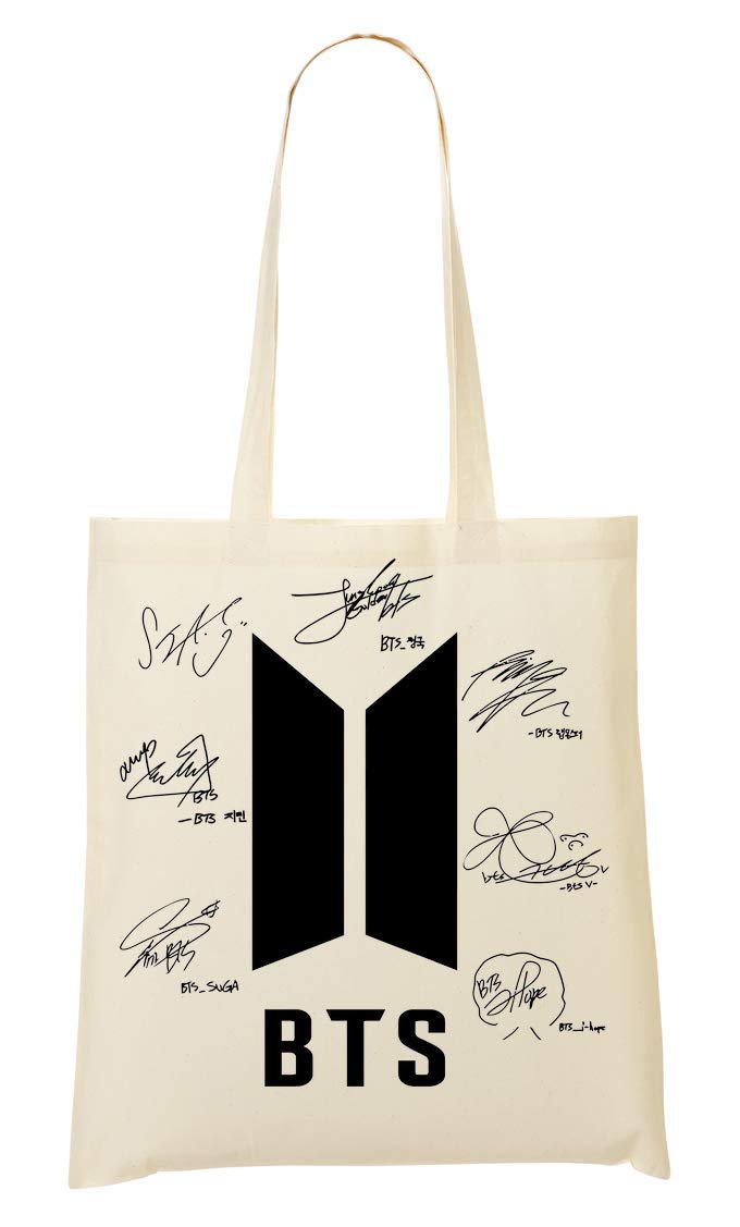 BTS Bangtan Boys Signatures Autograph Shopping Tote Bag