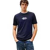 Tommy Hilfiger Mens Short Sleeve Cotton Graphic T-Shirts with Printed Logo