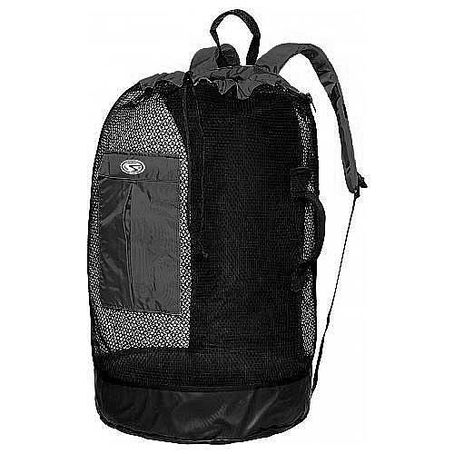 Stahlsac by Bare Bonaire Deluxe Mesh Wet/Dry Backpack (Black/Blue)