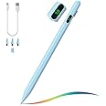 MoKo Stylus Pen for Touch Screen, Active Universal Stylus Pen Compatible with iPad/iPhone/Samsung/Tablet Devices and Other iOS/Android Smartphone, Tablet Pen with Power Display, Blue