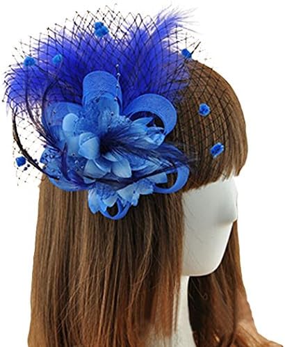 Coolr Fascinators Hair Clip Headband Feather Flower Veil Wedding Headwear Bridal 1920s Headpiece