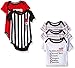 PUMA Baby Boys' 5 Pack Bodysuit, Fierce Red, 6/9 Months