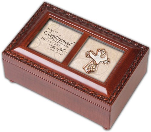 Cottage Garden Confirmation Inspirational Woodgrain Petite Music Box Plays Amazing Grace