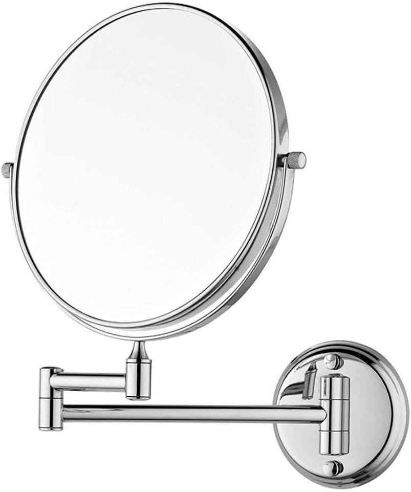 Homez Wall Mounting Adjustable Double Sided Shaving/Make up Mirror (3X Magnifying) - Size: 8 Inch X 1 Inch X 8 Inch (200 mm)