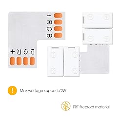LightingWill 10Pack L Shap 4-Pin RGB LED Light