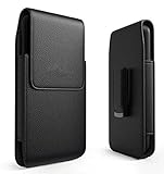 Vertical PU Leather Phone Holster Swievl Belt Clip