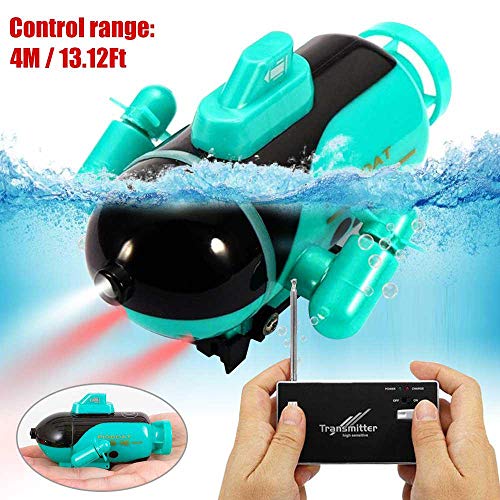 Womdee RC Submarine Mini Submarine Remote Control Toy, Model Ship Electronic Waterproof Underwater Submersible, Remote Range Control Submarine Put It in The Pool Tub Worked Fine