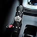Qimei Car Armrest Cover Center Console Cushion Lid Handrail Box Pad Soft PU Leather + Bling Crown Decoration Cushion (A - Hand Brake Cover)