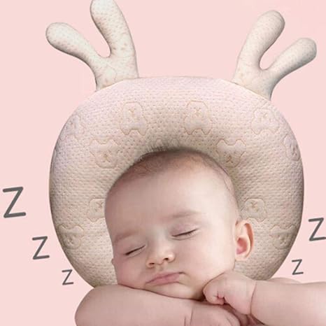 Layopo Newborn Baby Protective Pillow Organic Cotton Baby Head
