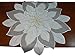 EcoSol Designs - Embroidered Small Tablecloth Topper, Elegant Table Throw Centerpiece for Round or Square Table, Ideal for Events, Holiday Season and More, White Poinsettia, 33.5 x 33.5 inches