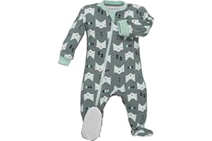 ZIPPYJAMZ Baby Sleepers, Organic GOTS Cotton, Footed Pajamas with Inseam Zipper