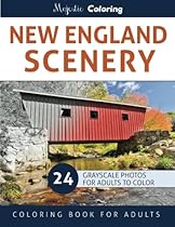 New England Scenery: Grayscale Photo Coloring for Adults New England Scenery: Grayscale Photo Coloring for Adults