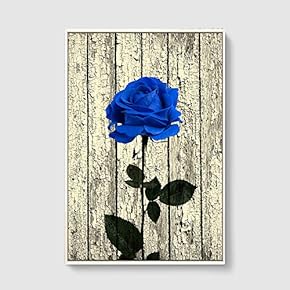 Framed Canvas Home Artwork Decoration Vintage Wood Canvas Wall Art for Living Room, Bedroom - 16x24 inches