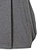 Messic Women's Classic Round Neck Snap Long Sleeve Classic Button Front Tunic Slim Fit Blouse Colorful Gray,Large