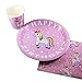 Unicorn Party Supplies Set (Serves 20 | 60 Pieces) with Paper Plates, Napkins & Cups - Super Cute Pink Rainbow Unicorn Design - Perfect for Girls Birthday Party