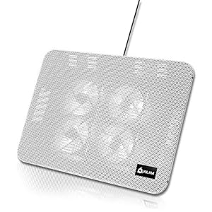 KLIM-Serenity-Laptop-Cooling-Stand-for-Laptop-11-to-156-inches-Perfect-for-Small-and-Medium-Laptops-Stable-And-Sturdy-Metal-Grid-Silent-Laptop-Cooling-Pad-NEW-2021-White KLIM Serenity + Laptop Cooling Stand for Laptop + 11 to 15.6 inches + Perfect for Small and Medium Laptops + Stable And…