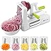 Spiralizer Vegetable Slicer, COOK JOY 5-Blade Spiralizer with Blade Storage Box for Zucchini Noodles, Veggie Spaghetti, Pasta