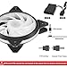 upHere 3-Pack 120mm 3-Pin High Airflow Quiet Edition Red LED Case Fan for PC Cases, CPU Coolers, and Radiators T3RD3-3