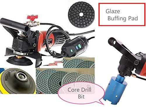 Click Here to See More Images Wet Polisher 1-1/2-Inch 2-Inch Dry/Wet Diamond Granite/Concrete Core Drill Bits/Hole Saws masonry coring Polishing 18 Pad Marble polishing counter top polishing travertine polishing stone tiles