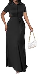 MsavigVice Maxi Dresses for Women Short Sleeve