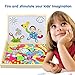 jerryvon Wooden Puzzle Montessori Toys Magnetic Drawing Board Double Side Multifunctional Jigsaw Toys Early Education for Kids Boys Girls Over 3 Years Old
