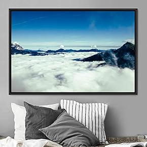 signwin Framed Canvas Wall Art Snow Mountain Cool...
